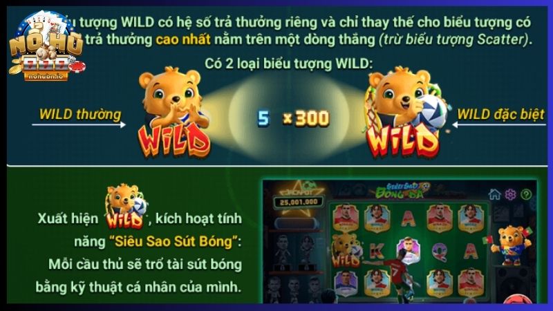 Biểu tượng trả thưởng đặc biệt trong Siêu Sao Bóng Đá